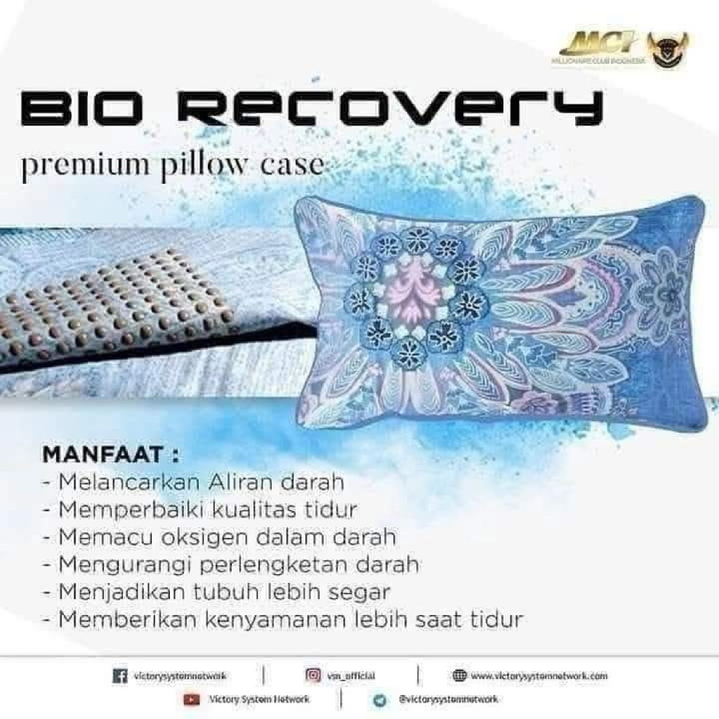 Sarung Bantal Germanium Bio Recovery asli