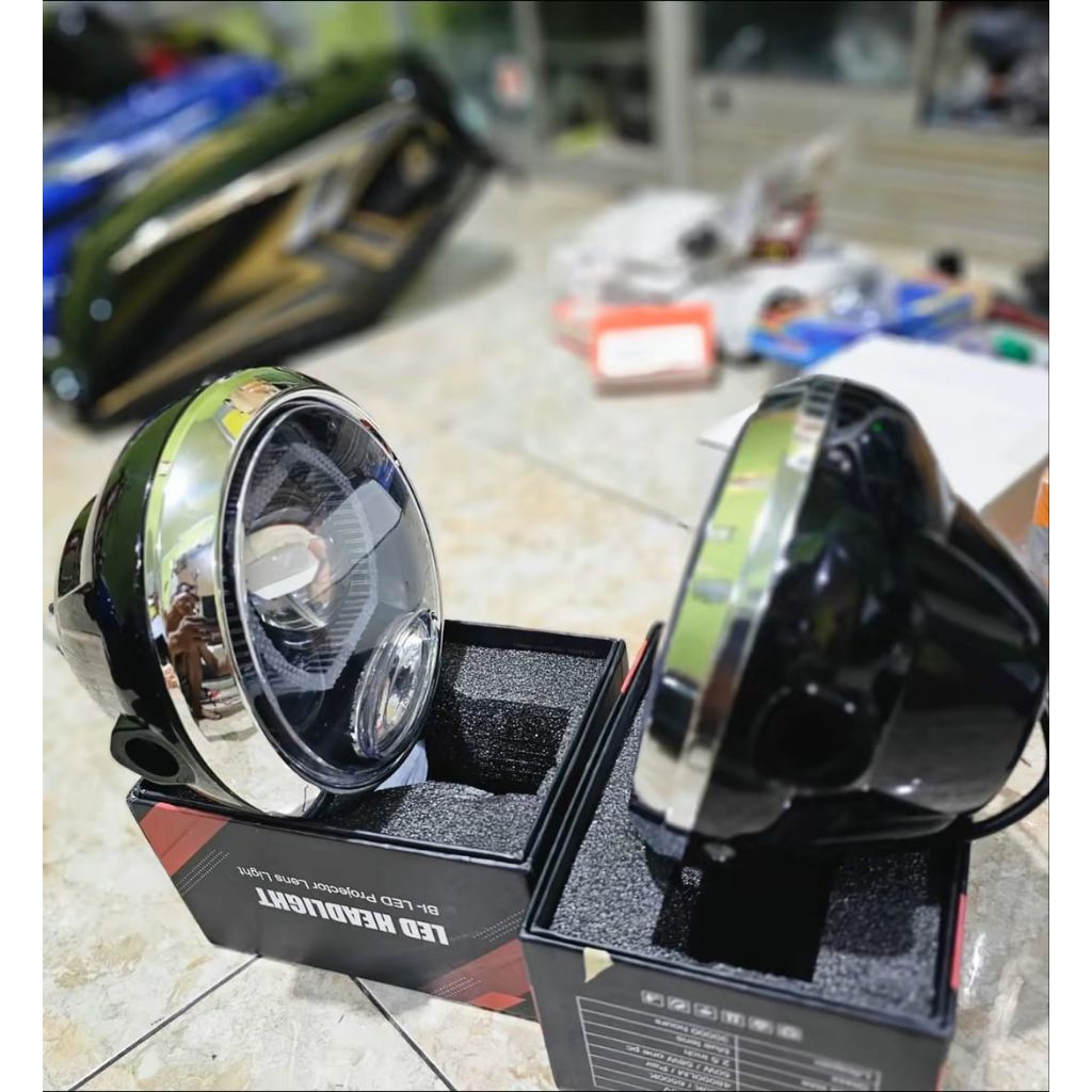 Lampu depan biled cr7 rgb batok ring ori buat Rx king Rxking