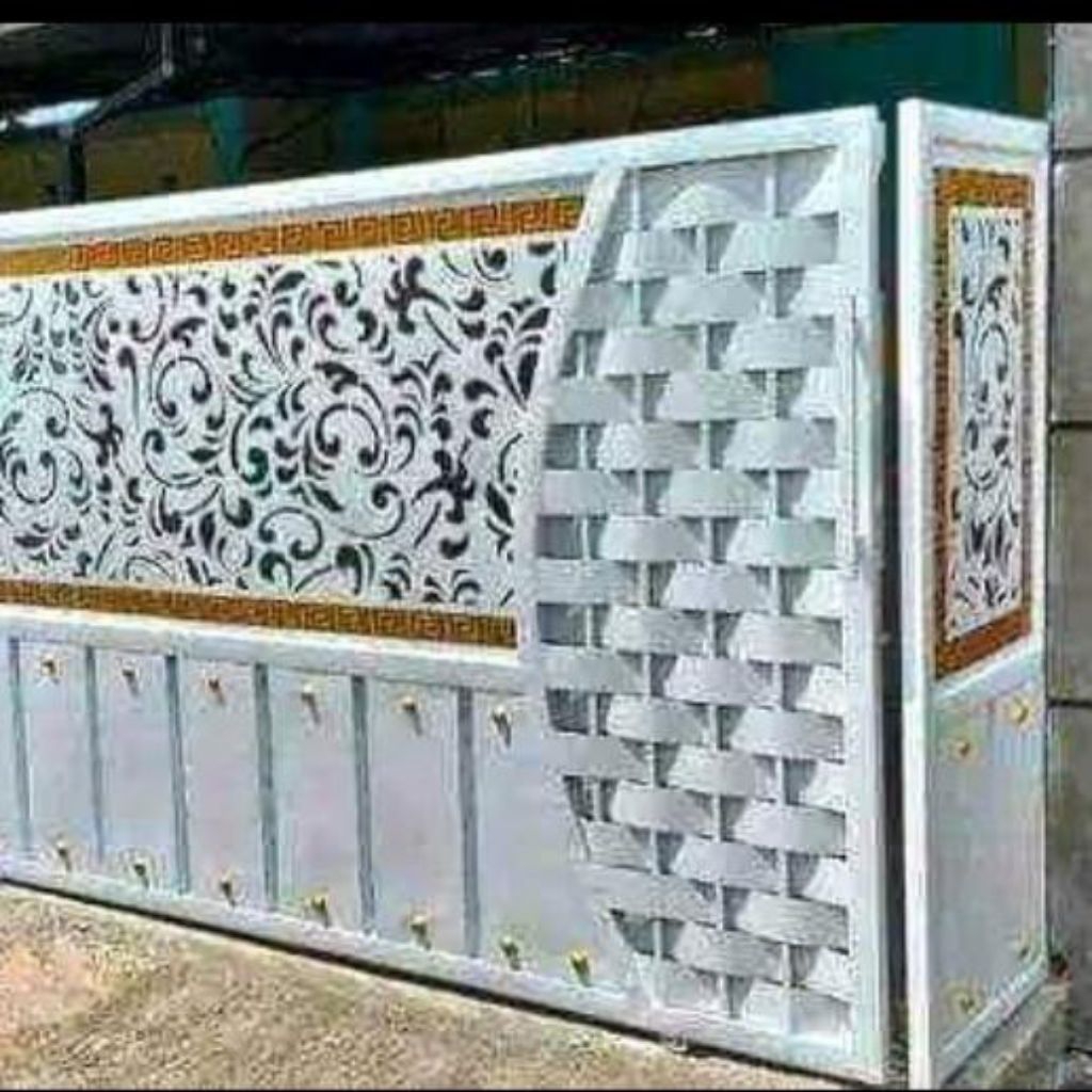 Pagar Rumah Minimalis Modern/ Pagar Rumah Minimalis modern Besi/ Pagar Besi Per meter.gratis survey.