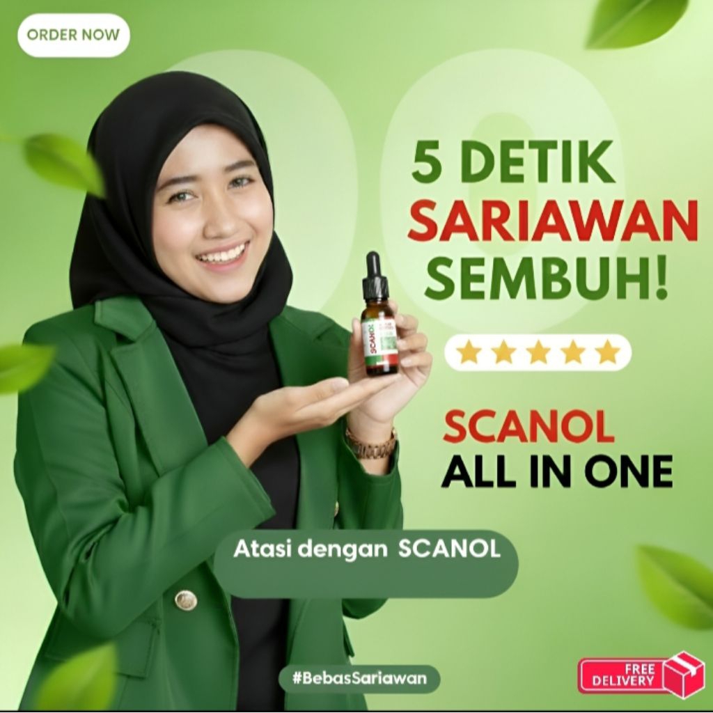 SCANOL SPRAY obat sariawan.sakit gigi, kudis dan penyakit kulit lainnya
