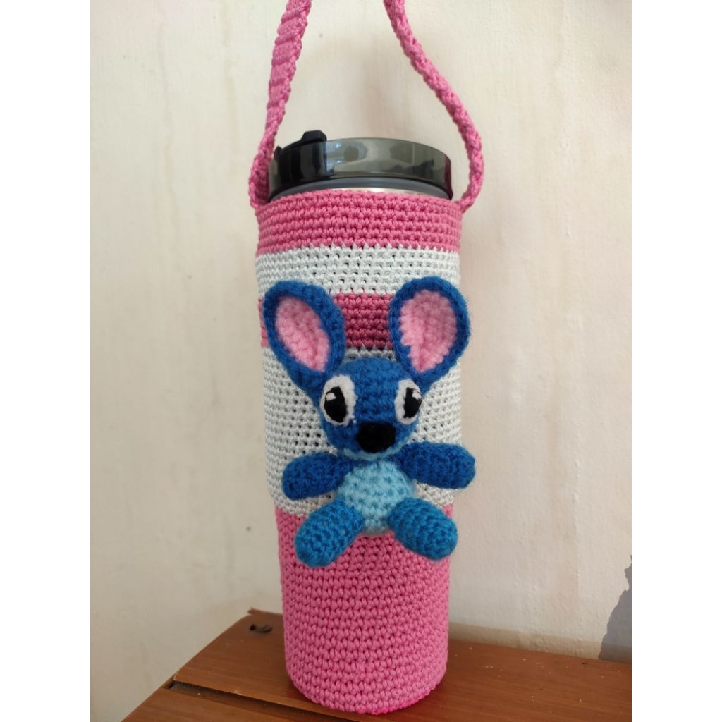Sarung tumbler rajut stitch