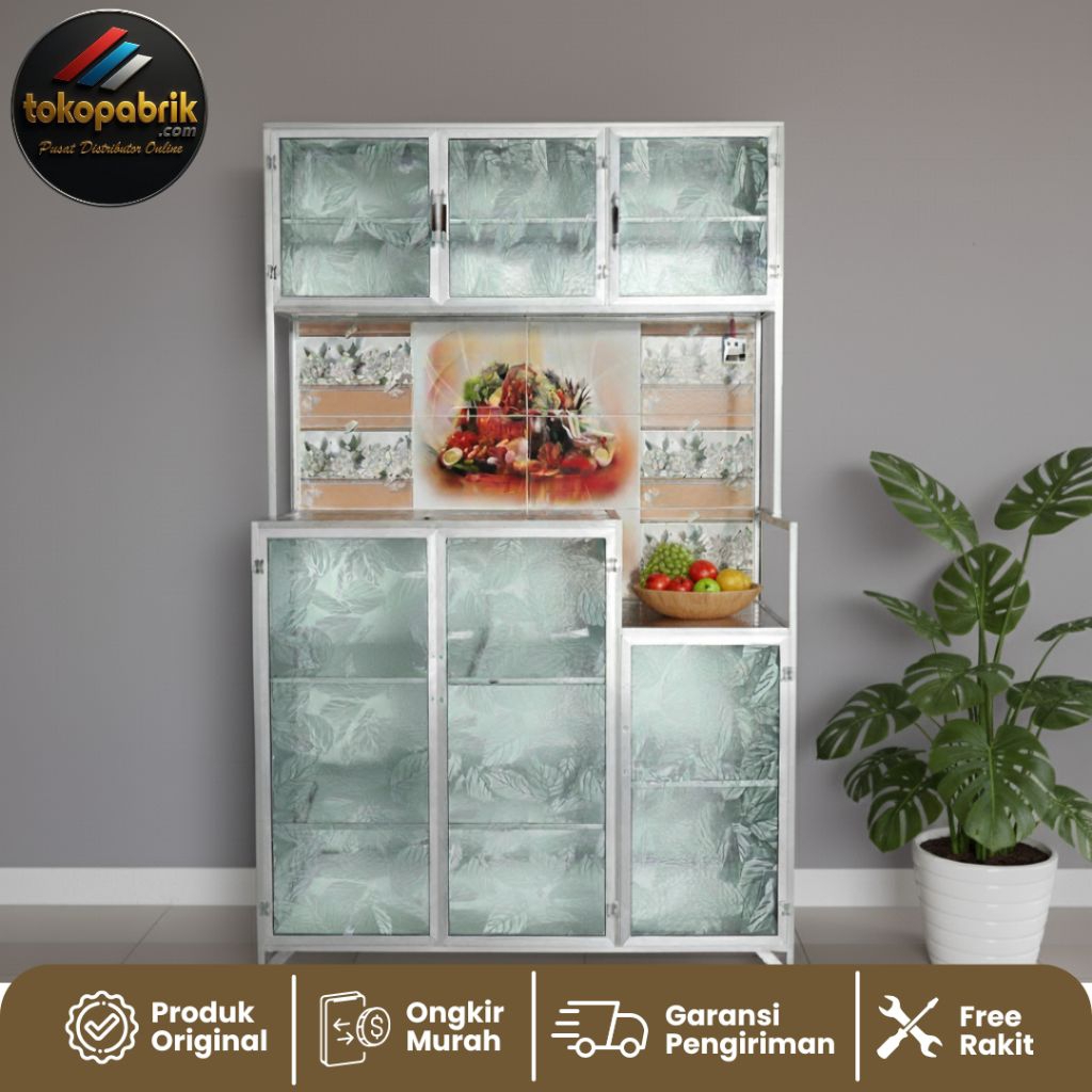 Rak Piring 3 Pintu Rak Piring Kaca Aluminium Lemari Dapur Minimalis Murah Bandung Cimahi Sumedang Ci