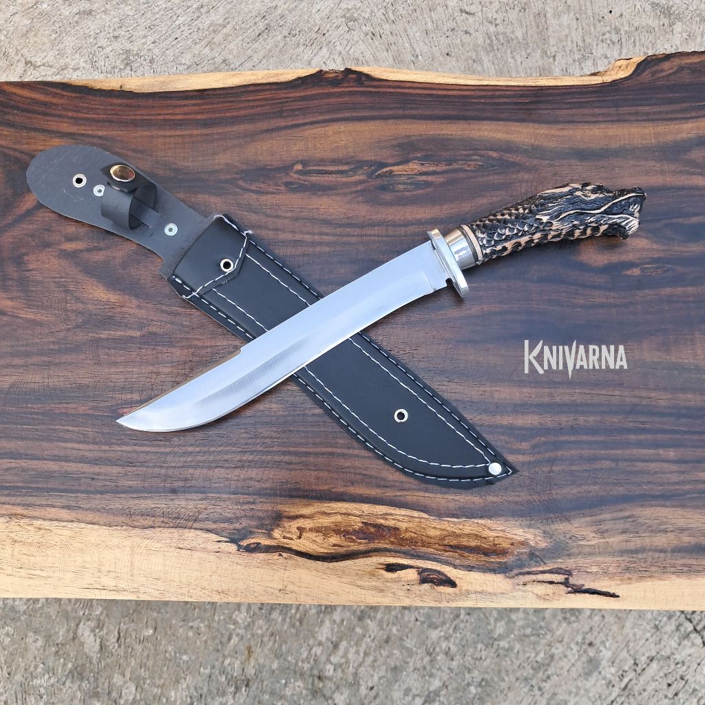 Pisau Unik Serbaguna Handle Ukir Naga Resin