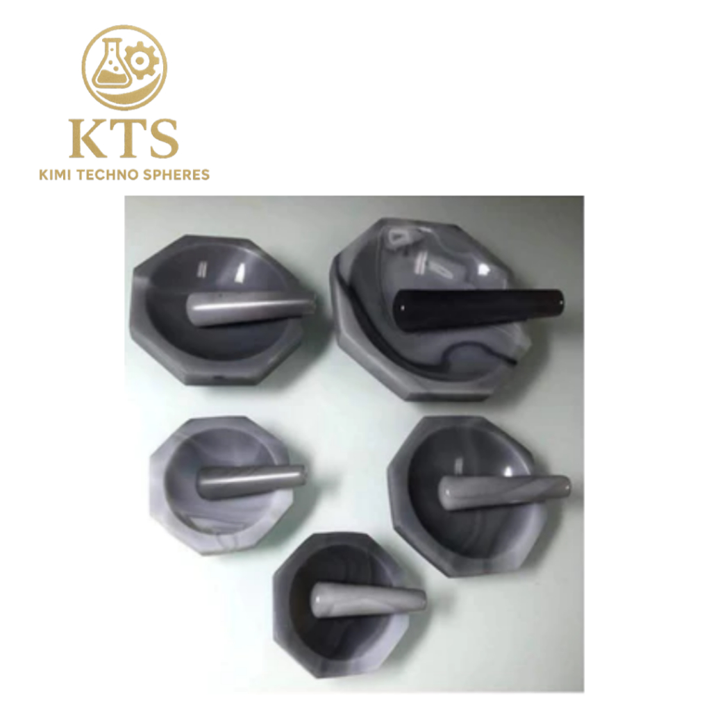 Natural Agate Mortar and Pestle for Laboratory Use Natural Stone Cutting Medical Agate Mortar and Pe