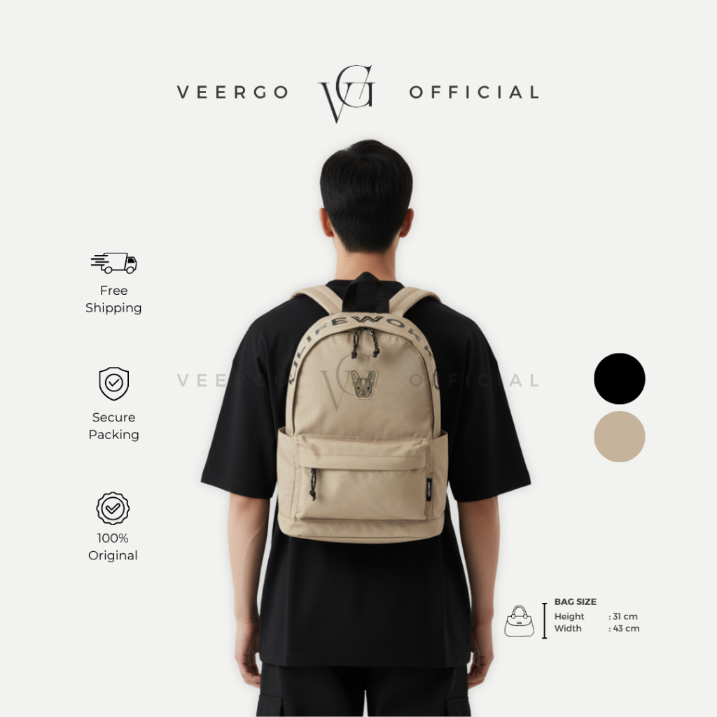 (LW) Tas Lifework Ransel Backpack | Life Work Bag Back Pack Tas Punggung POLOS