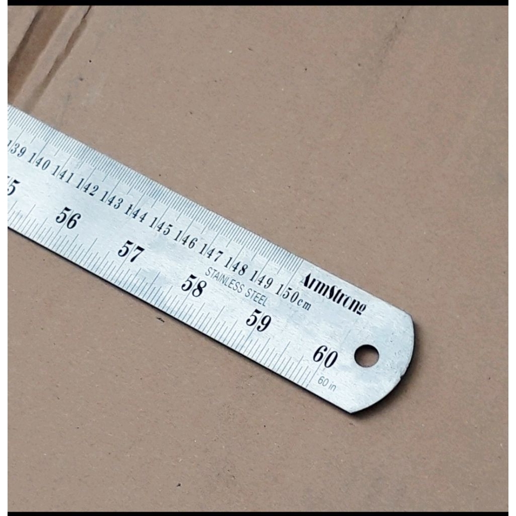 Penggaris Baja /Mistar Baja Stainless Steel 1,5mtr merek Armstrong
