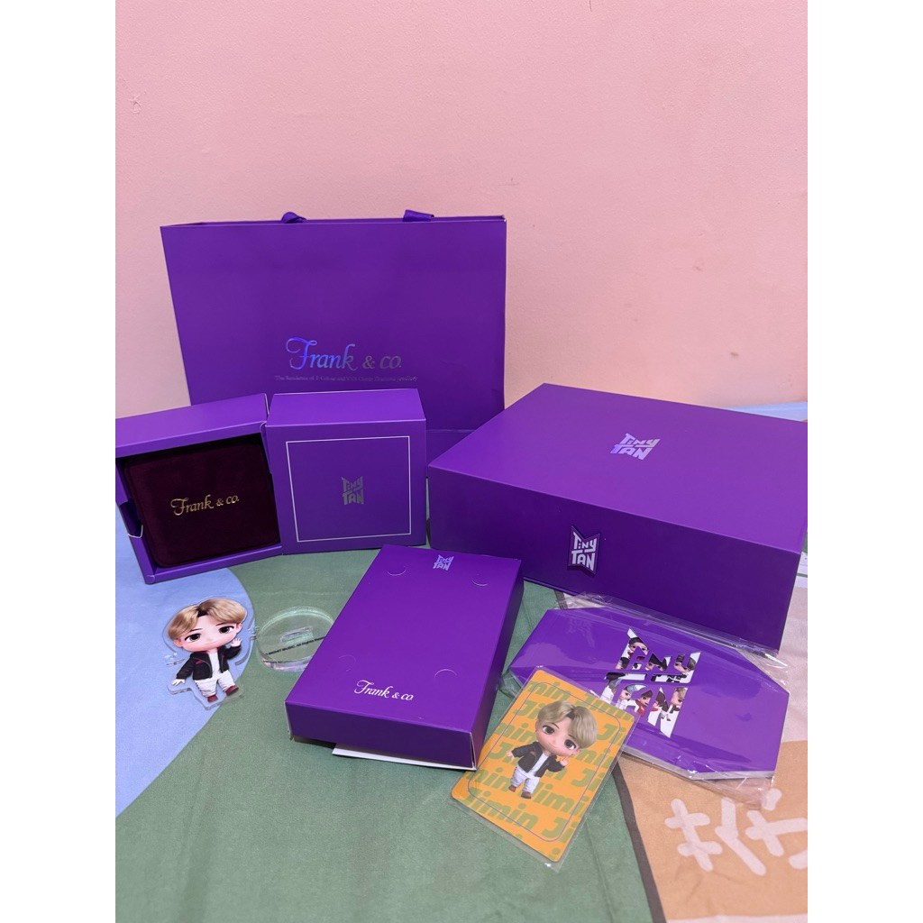 Frank & Co set box BTS tiny tan ( Take all, baca deskripsi )