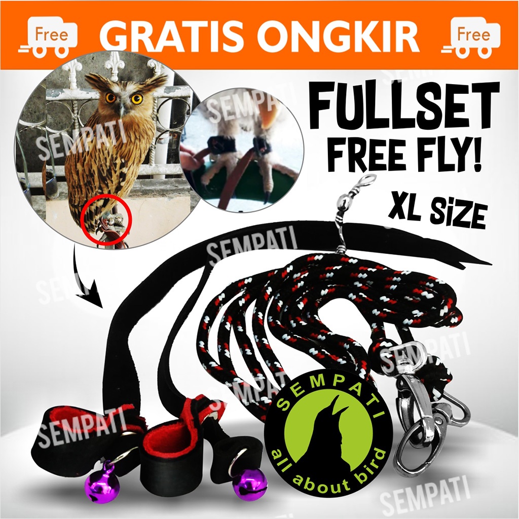 SEMPATI ANKLET CELEPUK UKURAN XTRA LARGE XL ANGKLET CELEPUK TALI KAKI BURUNG HANTU BUFFY FISH OWL KU