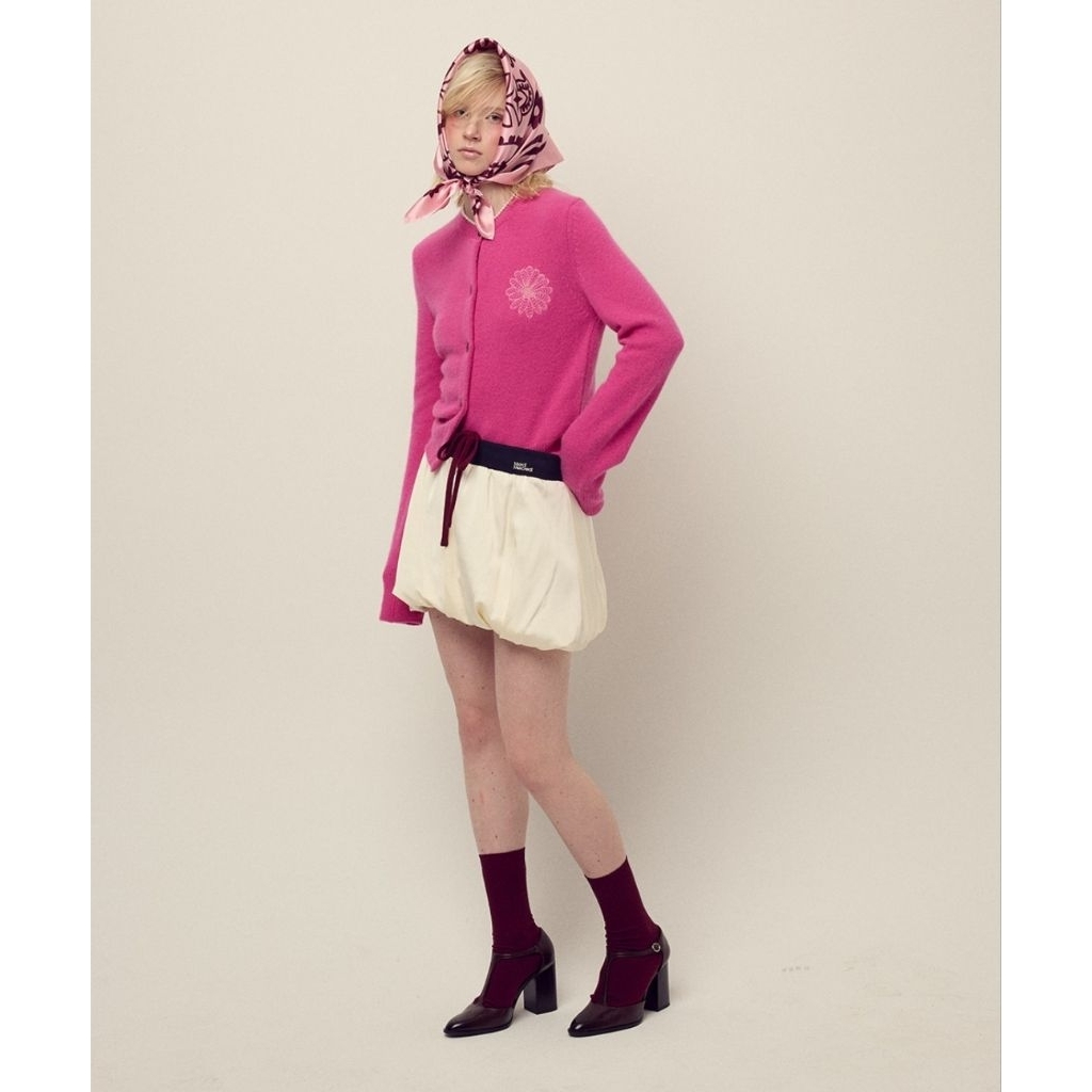 MARDI MERCREDI SATIN BALLOON MINI SKIRT