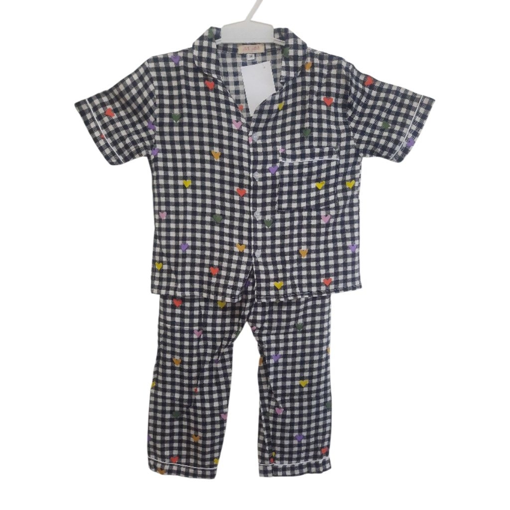 Pink Petals Kids Pajamas Set - Gingham Love