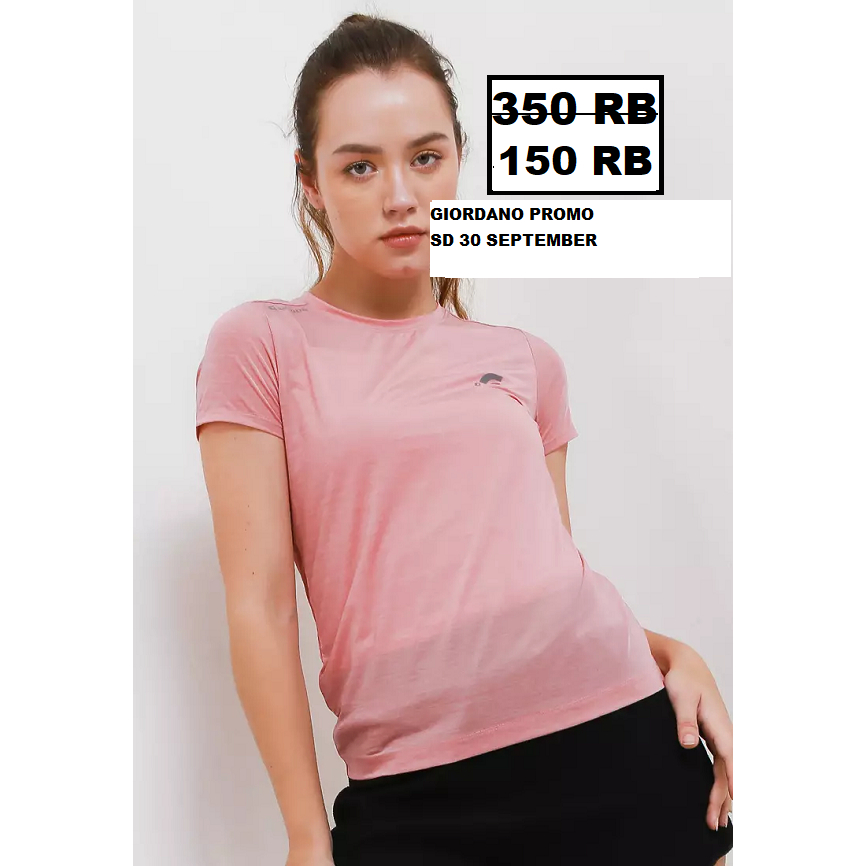 Baju kaos wanita G-MOTION BASIC TEE Giordano 100% original