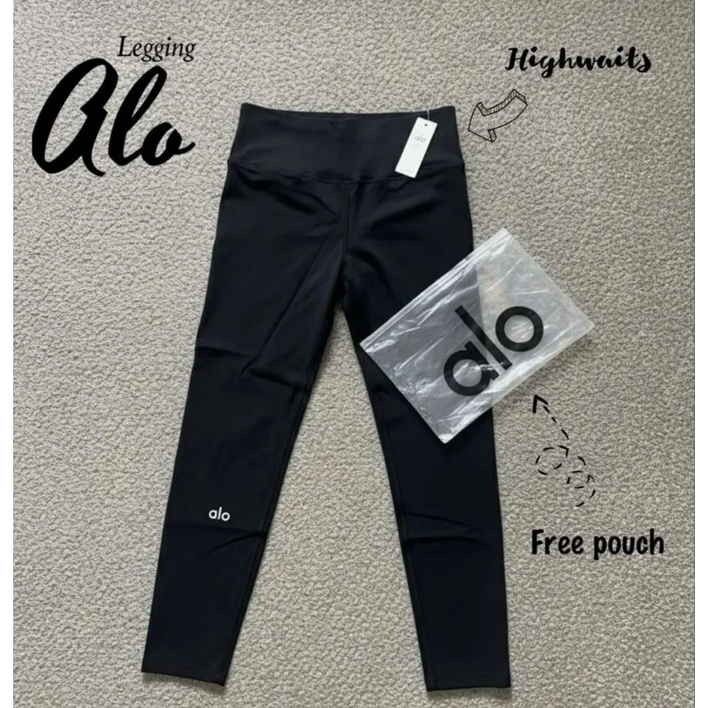 LEGING ALO YOGA HAIGWAIST WANITA / LEGING WANITA SPANDEX PREMIUM (FREE ZINPLOCK ALO)