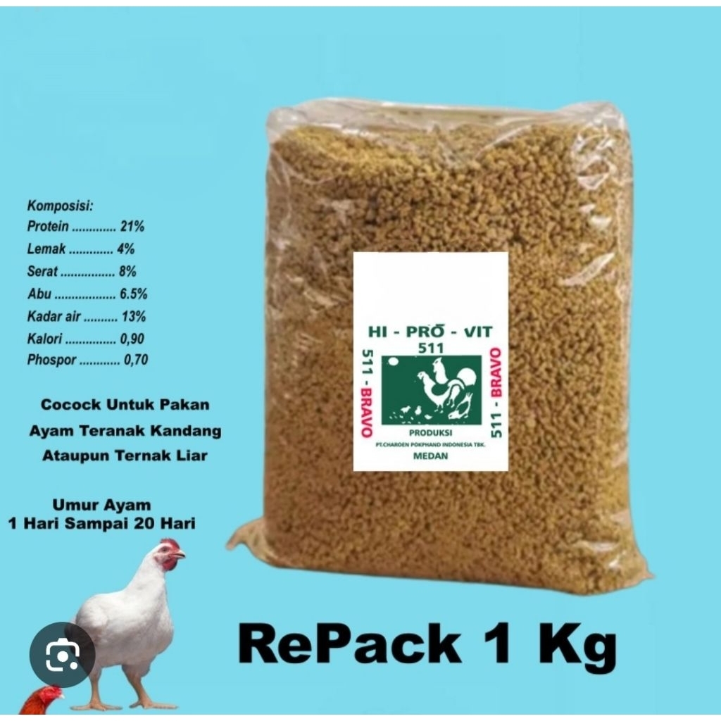 Voer pakan ayam 511 per 1kg