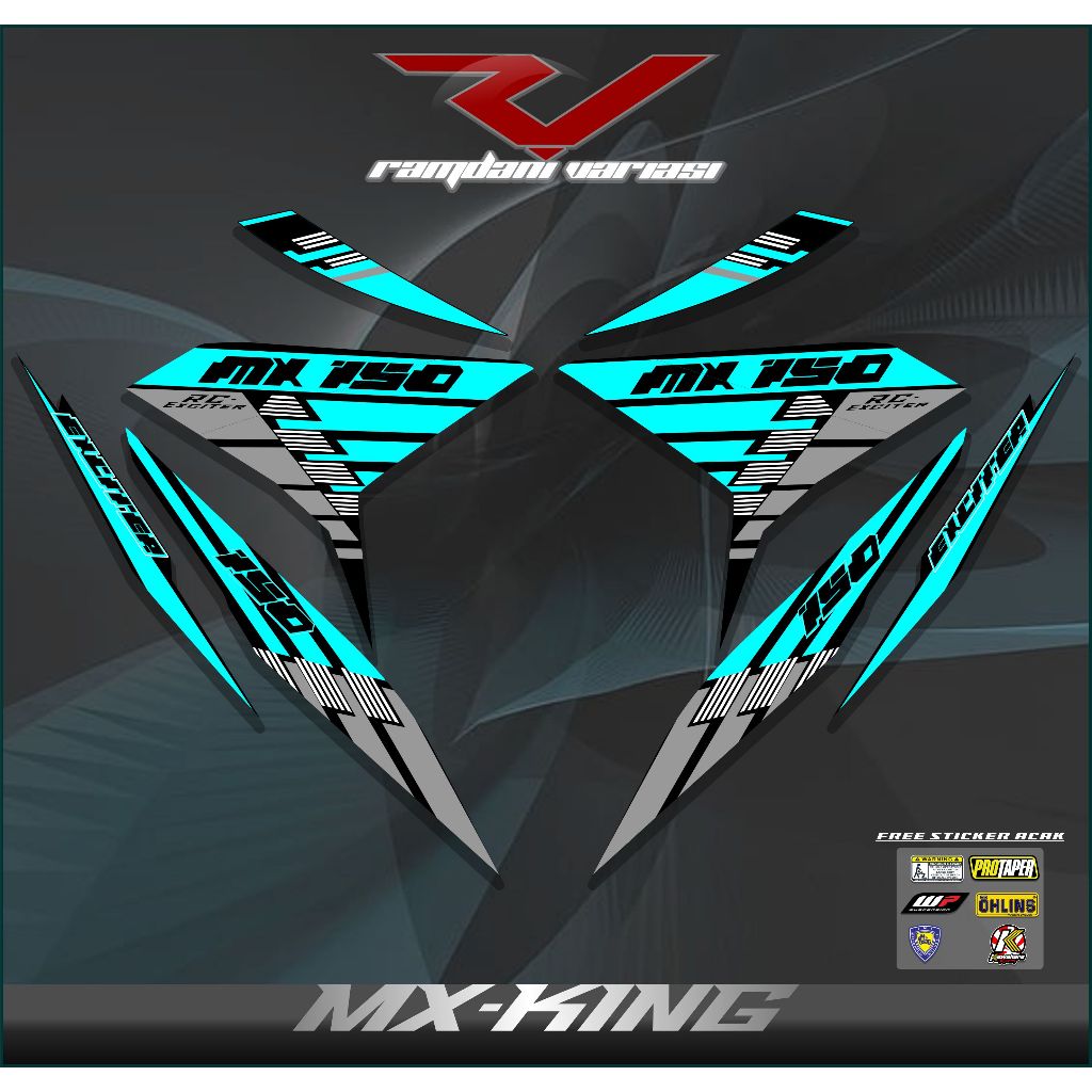 STRIPING STIKER MX KING 150/STIKER MX KING 150/STIKER VARIASI MX KING EXCITER 150 KEREN