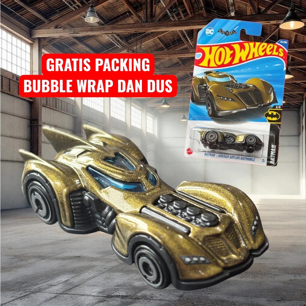 Hot Wheels Batman Arkham Asylum Batmobile Gold Lot C 2025
