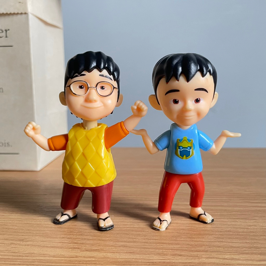 TAKE ALL Upin Ipin Teman Ehsan Fizi Figure Mcd Happymeal KFC Mcdonald Mainan Anak Miniatur Pajangan 