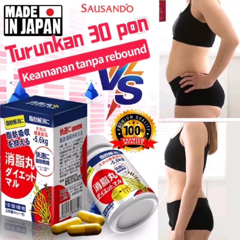 Beli 1 Gratis 1 Pil Penurun Berat Badan Herbal SAUSANDO Detox and Metabolism 100%: Turunkan 1-10 kg 