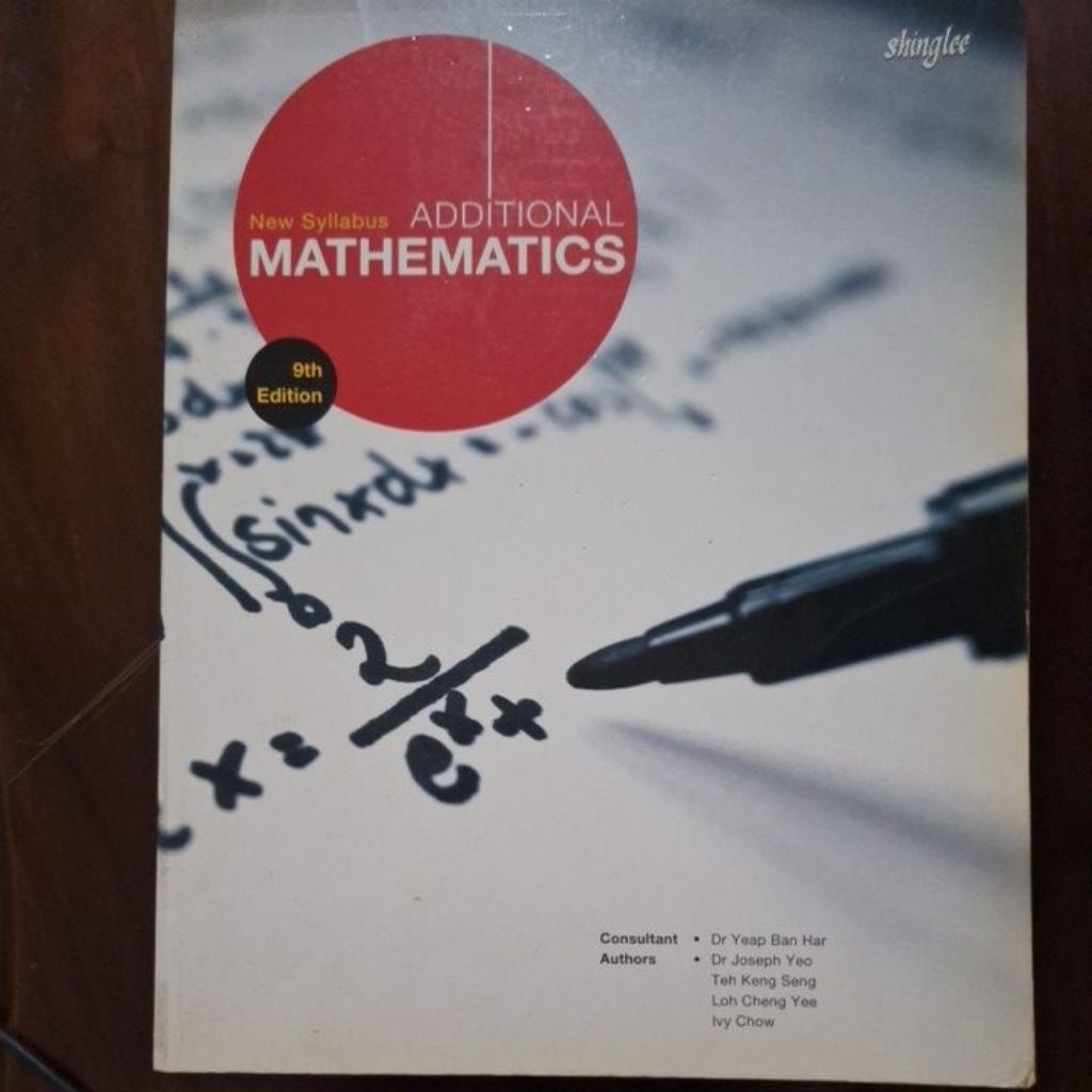 Additional Mathematics New Syllabus 9th edition
