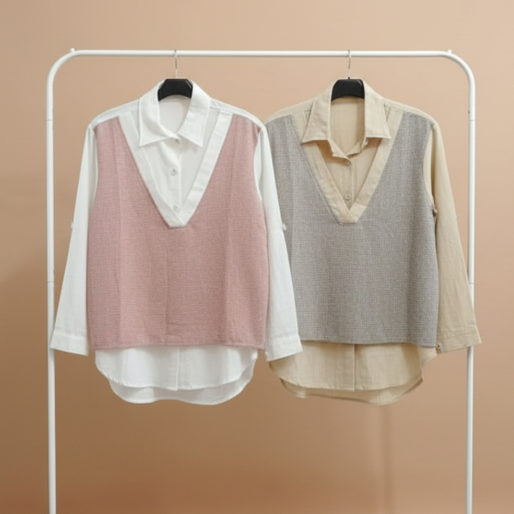 Atasan Kemaja Wanita Lubana Bahan Linen Nyaman Tidak Bikin Gerah