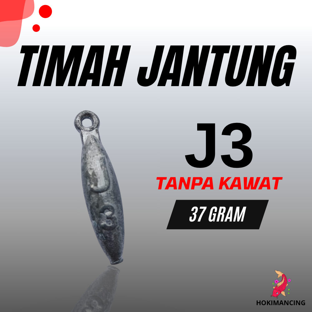 Timah Jantung J3 Kecil / Timah Pancing Jantung j3