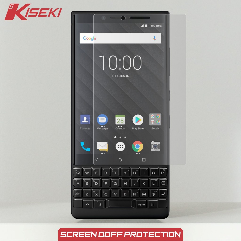 Kiseki Skin BlackBerry Key 2 Screen Guard & Back Case Clear Doff