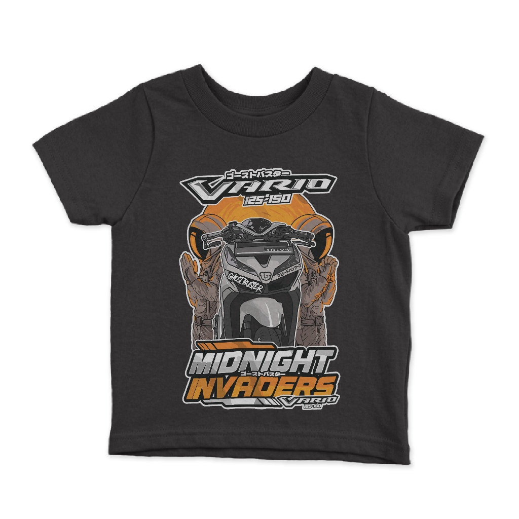 KAOS ANAK " Vario 150-125 Midnight Invaders " Baju Motor Keren | Kaos Anak Band | Bisa BayarDiTempat
