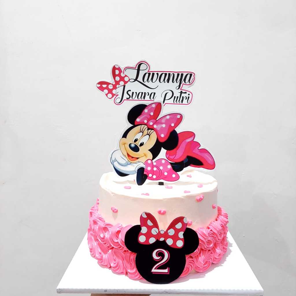 Hiasan Cake minnie mouse // Topper minnie mouse // Topper Cake minnie mouse // Topper Kertas minnie 