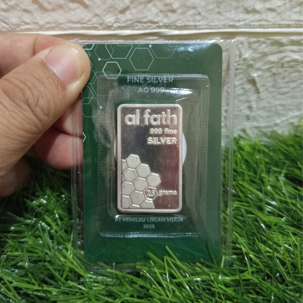 Perak Batangan Al Fath Fine Silver 999 Perak Murni 25 Gram