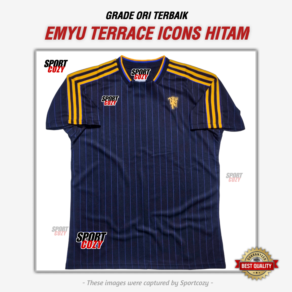 (TERRACE ICON) JERSEY EM.YU TERRACE ICON HITAM  JERSEY SPECIAL EDITION TERBAIK