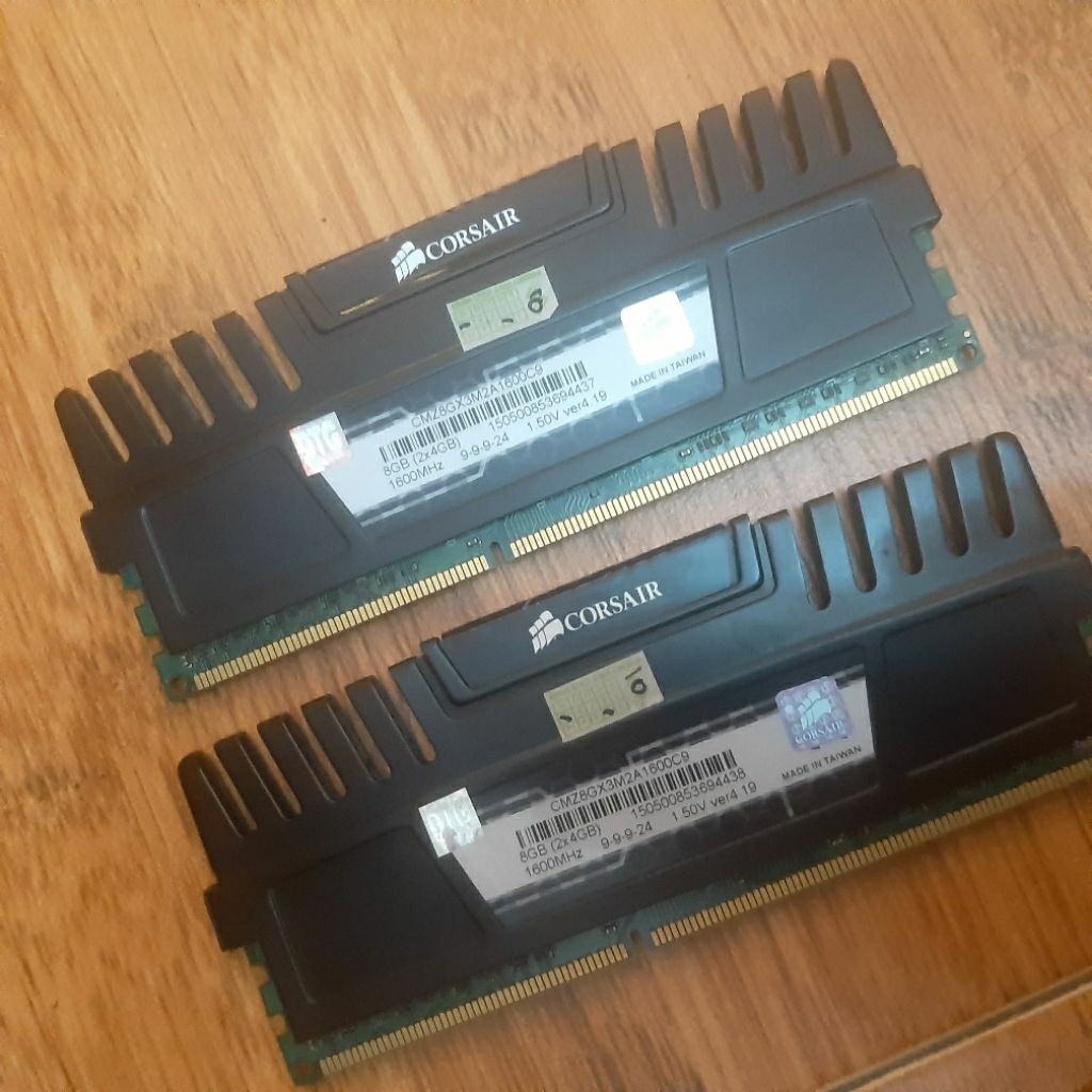 Ram ddr3 8gb (2x4gb) ready corsair team elite