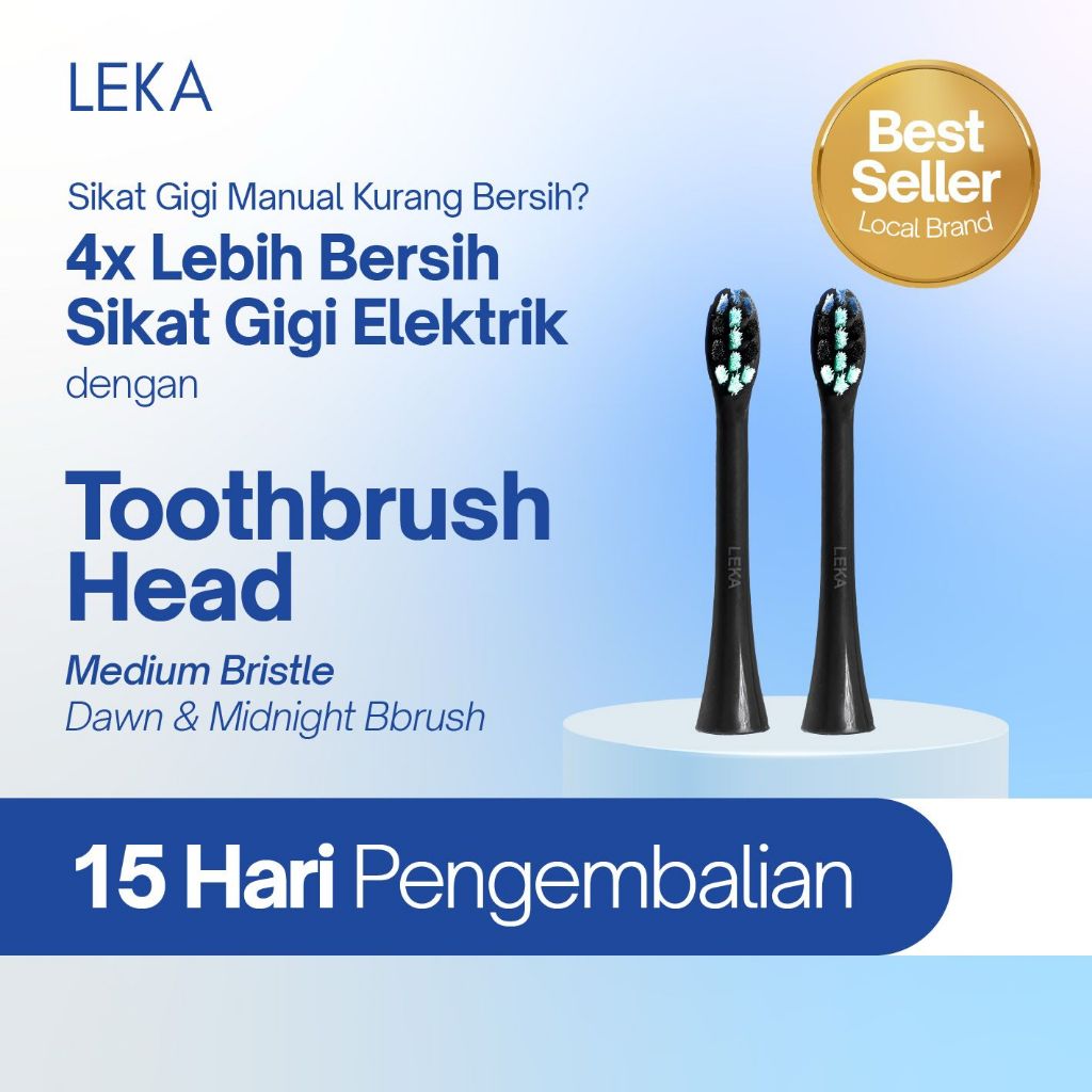 LEKA - OC570MB Bbrush Medium - Replacement Brush - Isi Ulang Sikat Gigi Elektrik