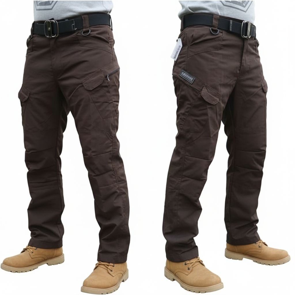 CELANA PDL CARGO TACTICAL BLACKHAWK POLISI MILITER (COKLAT PRAMUKA)