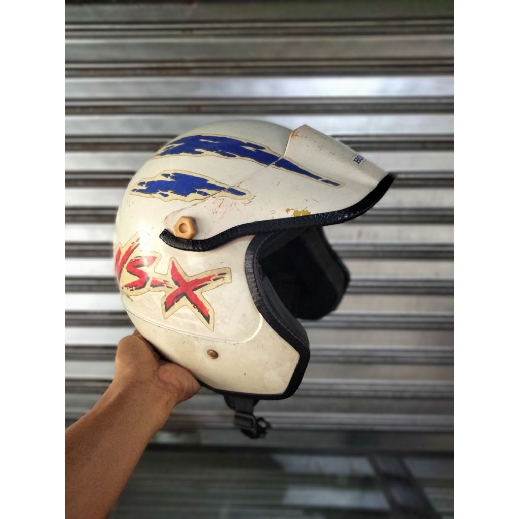 HELM HONDA LAWASAN STRIPING ORIGINAL GADING
