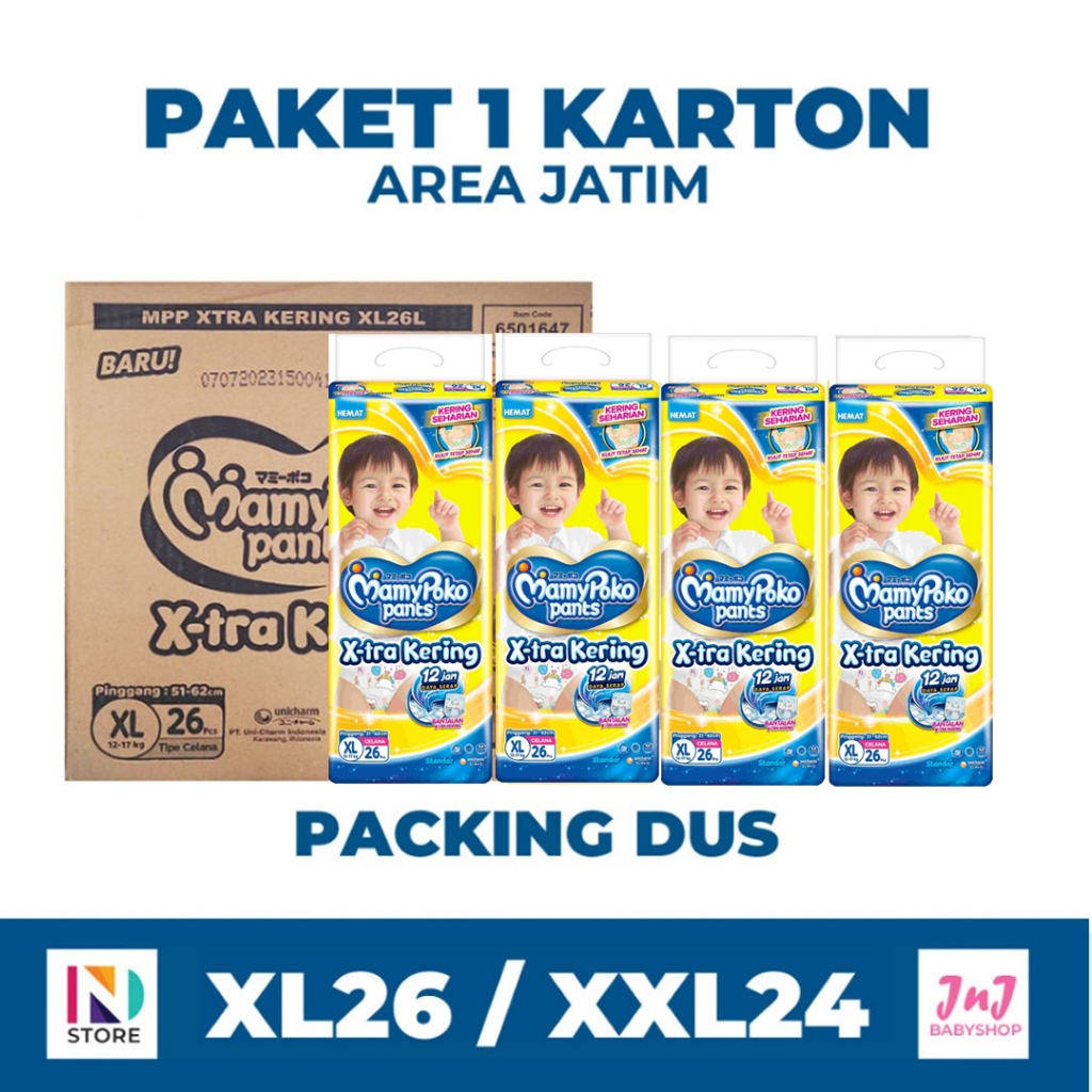MamyPoko Pants Xtra Kering XL26/XXL24 Paket 1 Dus/Karton
