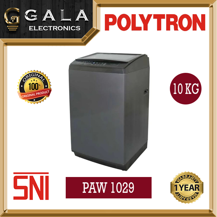 Mesin Cuci Polytron PAW 1029 Otomatis 10 kg 1 tabung (Top Loading)