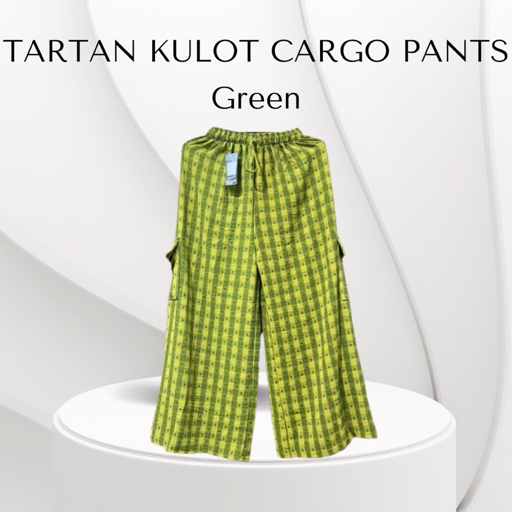 Tartan Kulot Cargo Pants / Celana Kulot Cargo / Celana Kalcer / Kulot Motif Kotak-Kotak / Kulot Over