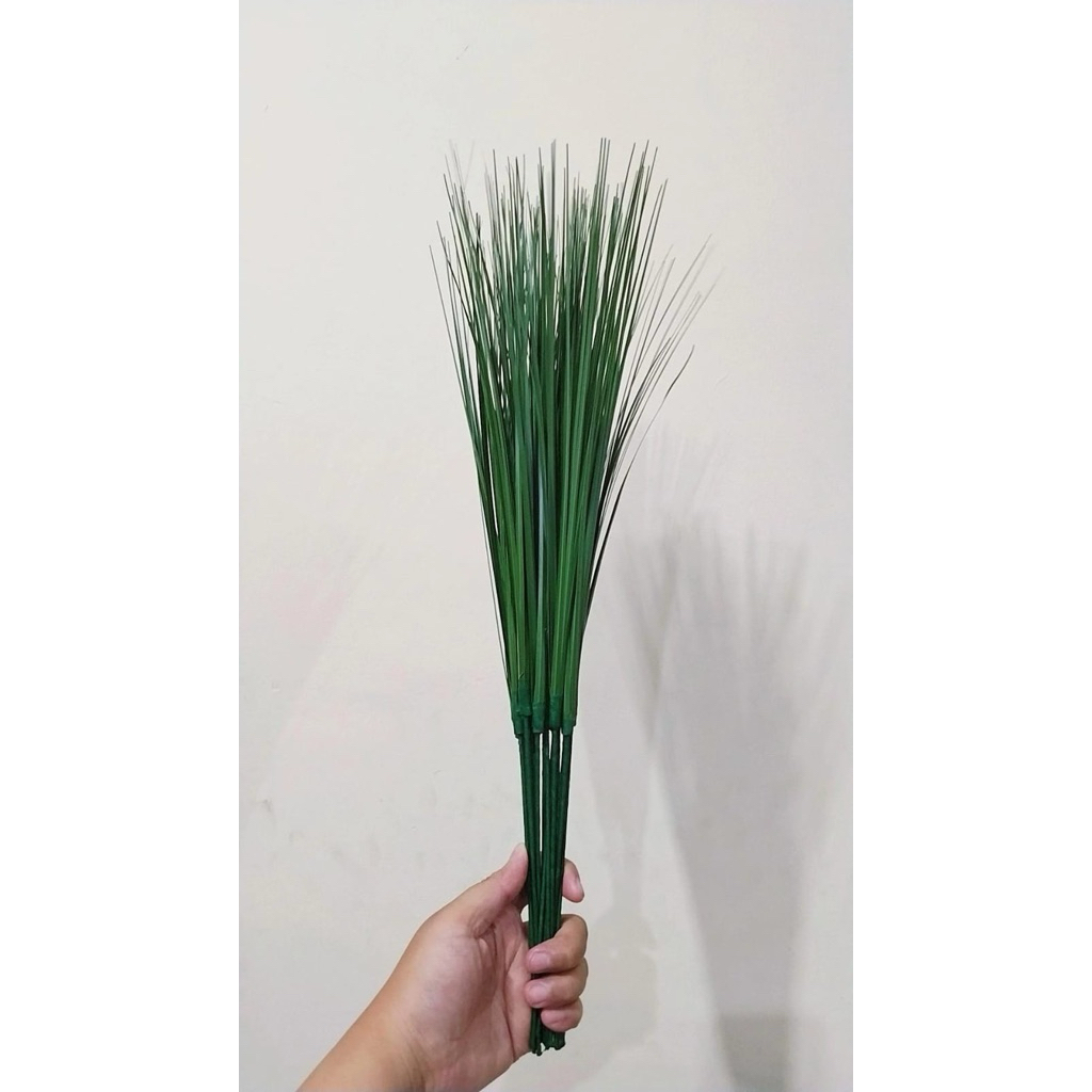 Tanaman rumput kucai palsu plastik artificial dekorasi