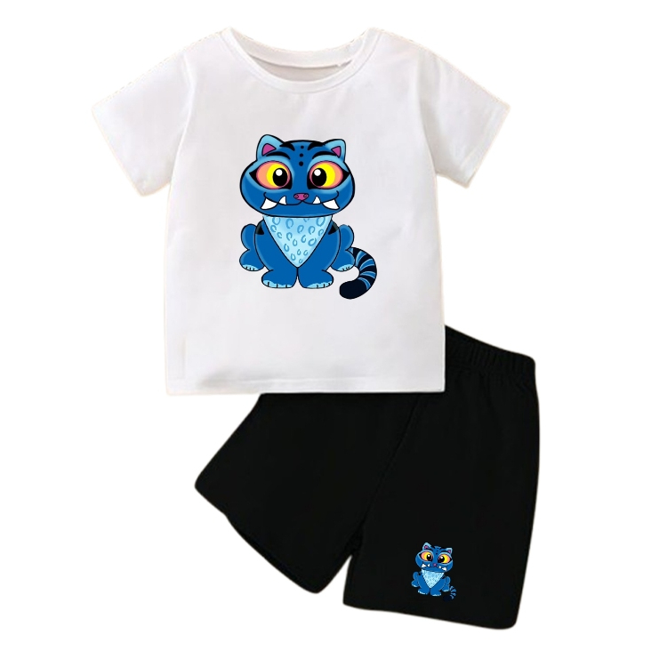 Setelan Baju Demon Hunter Derpy Anak Laki Laki dan Perempuan - Kaos Derpy Tiger Anak - Setelan Hunte