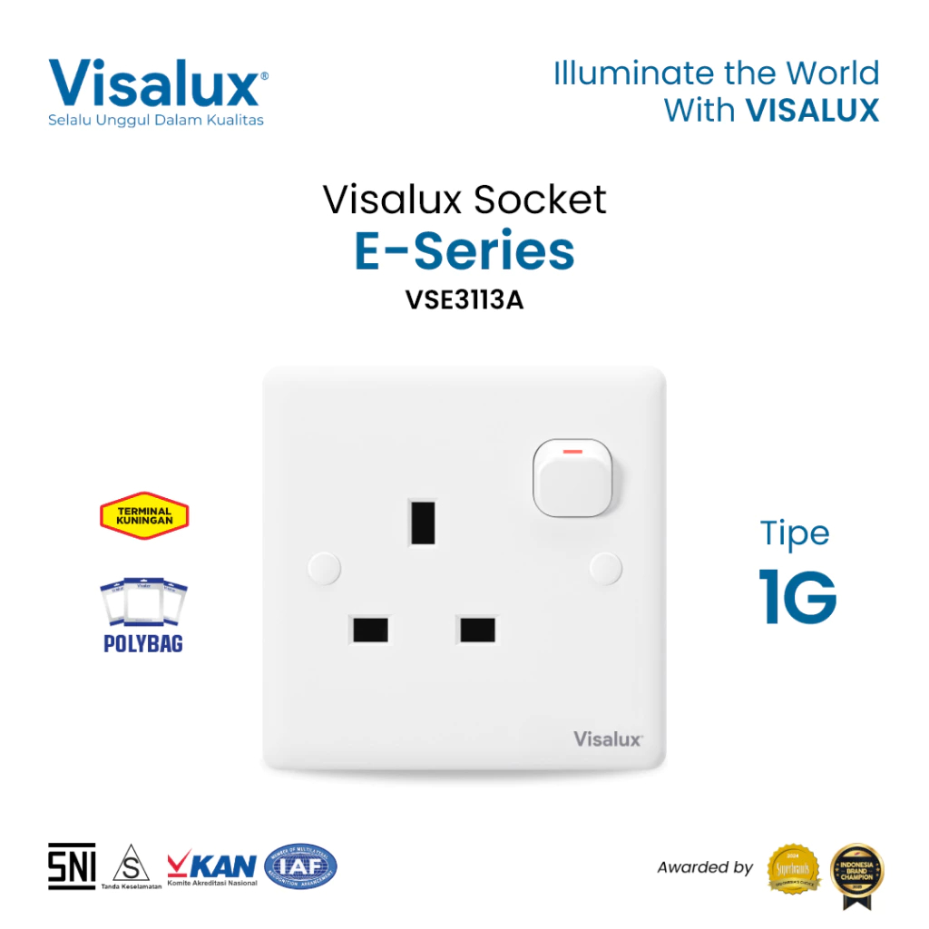 Stop Kontak AC VISALUX VSE3113A Putih