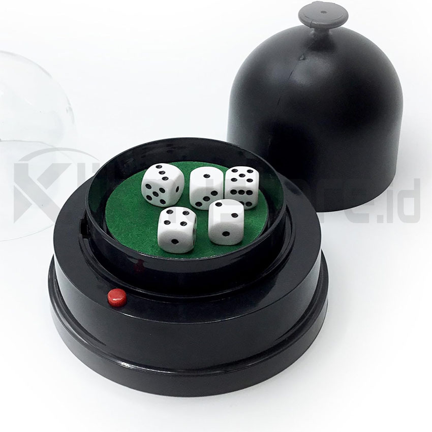 Happy Dice Mesin Pengocok Dadu Kocok 5 Shaker Alat Kocokan Dadu Elektronik Mainan Casino Board Game 