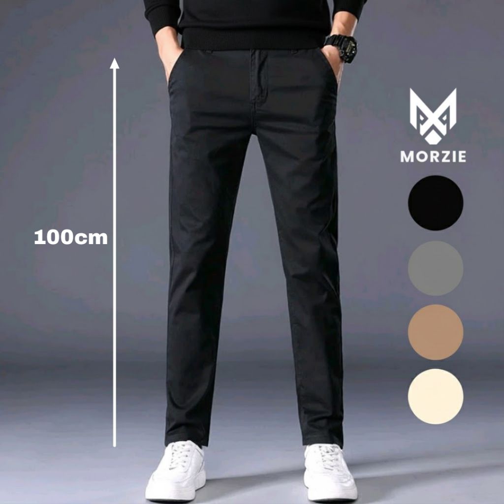 PROMO⚡CELANA CHINO - CELANA KANTORAN PANJANG PRIA [IMPORT-ORI] DISTRO SLIMFIT BLACK