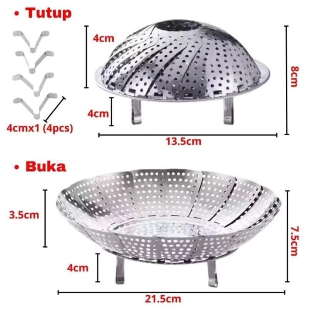 ALAT kukusan model Bunga STAINLESS alas kukusan