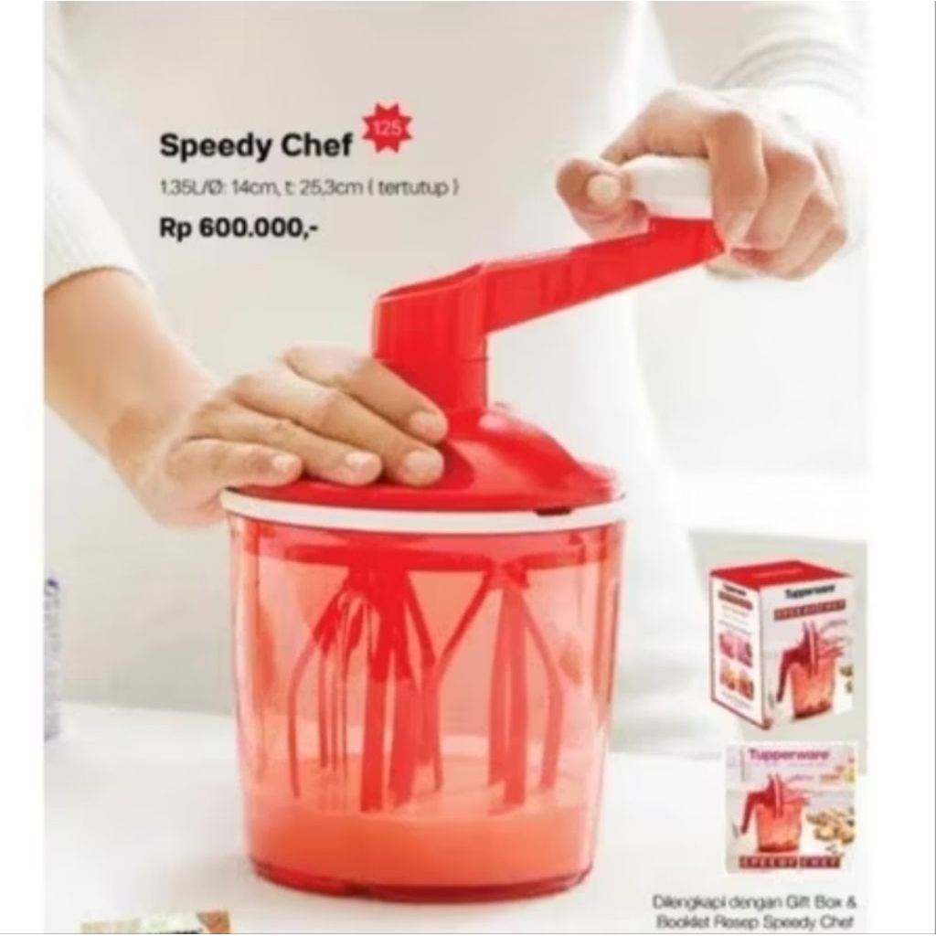 speedy chef Mixer manual Tupperware Baru