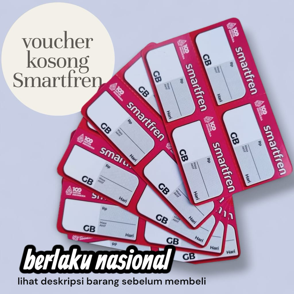 Voucher kosong smartfren / bahan inject