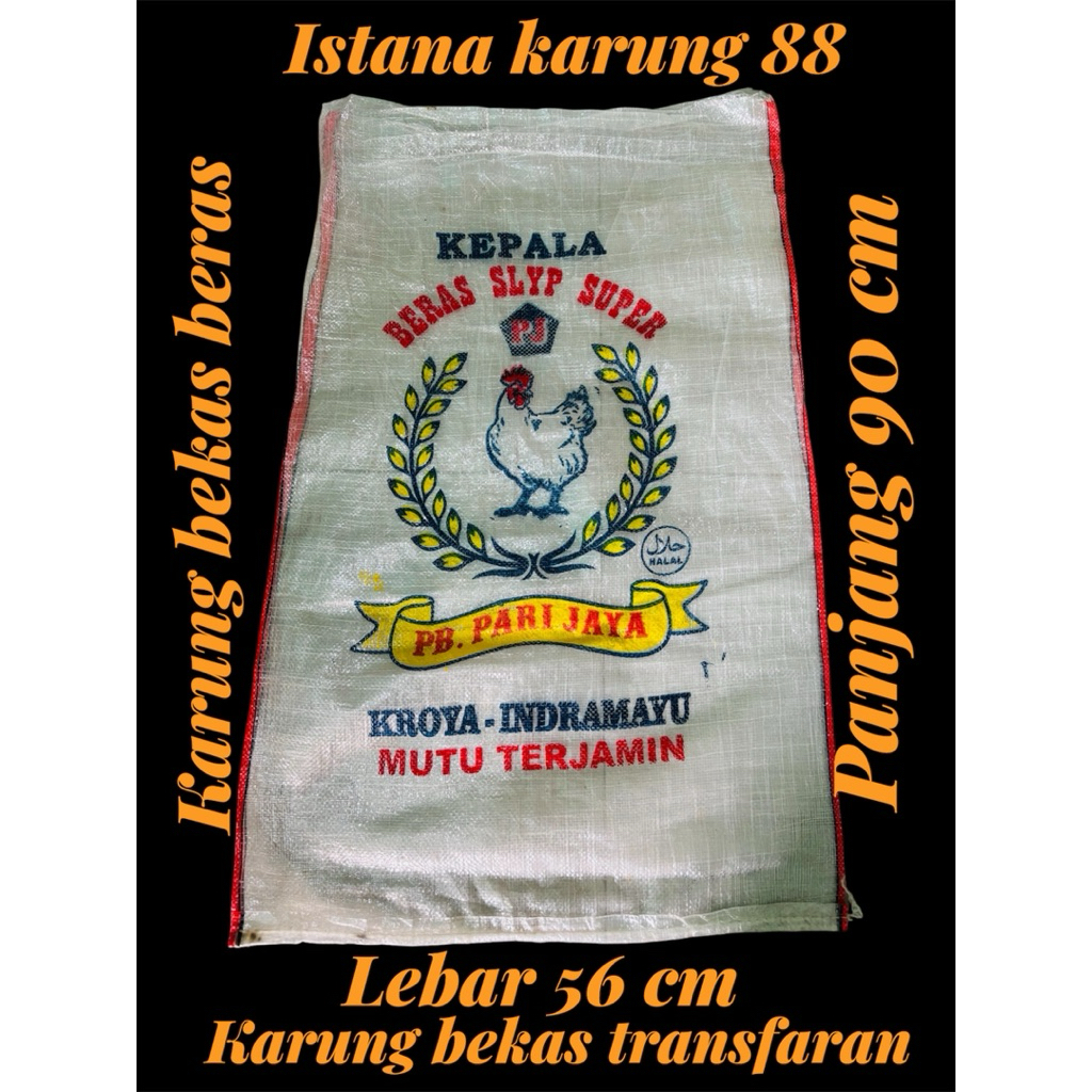 KARUNG BEKAS BERAS 50KG TRANSPARAN