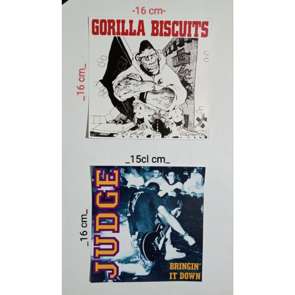 sticker band | Sticker band big size Gorilla Biscuits & Judge