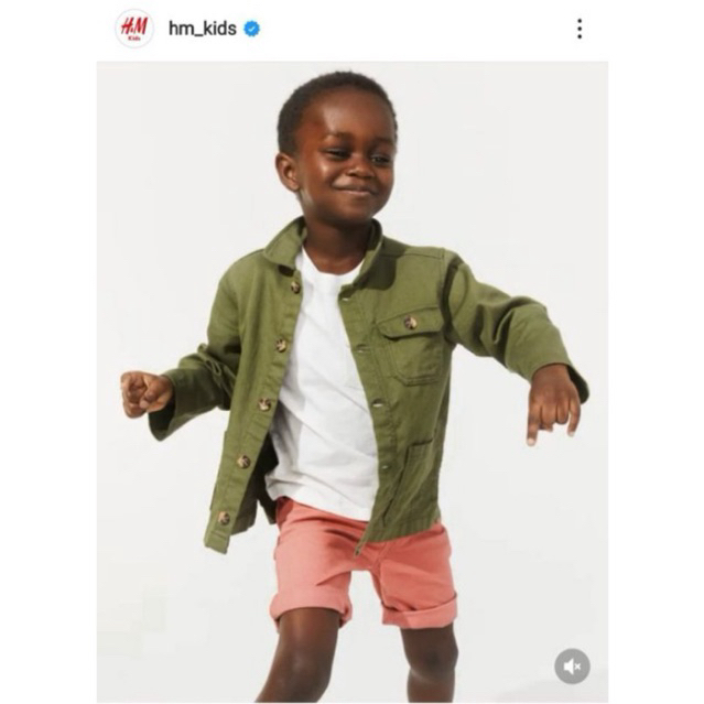 H&M Twill Shirt Jacket Khaki Green size 8-9y