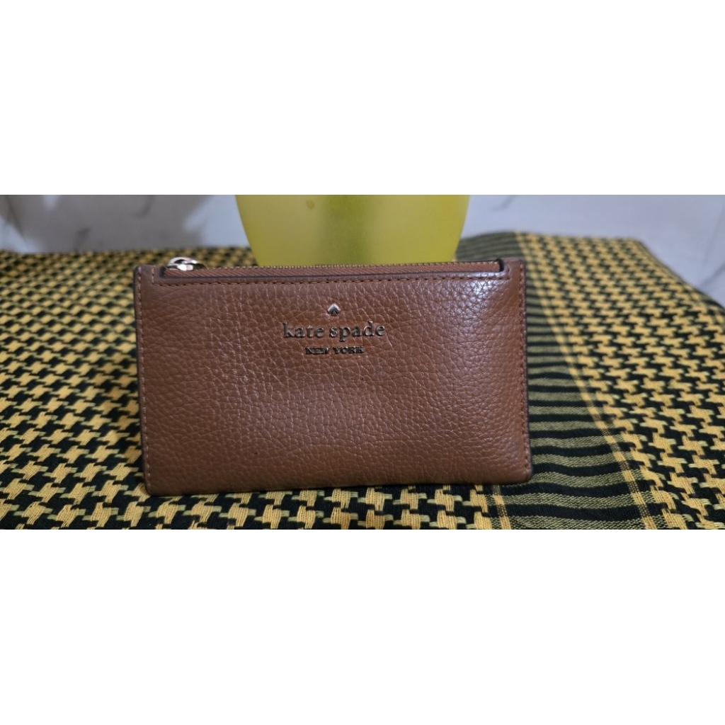 Dompet KS Leila Small Slim Bifold Wallet Warm Ginger