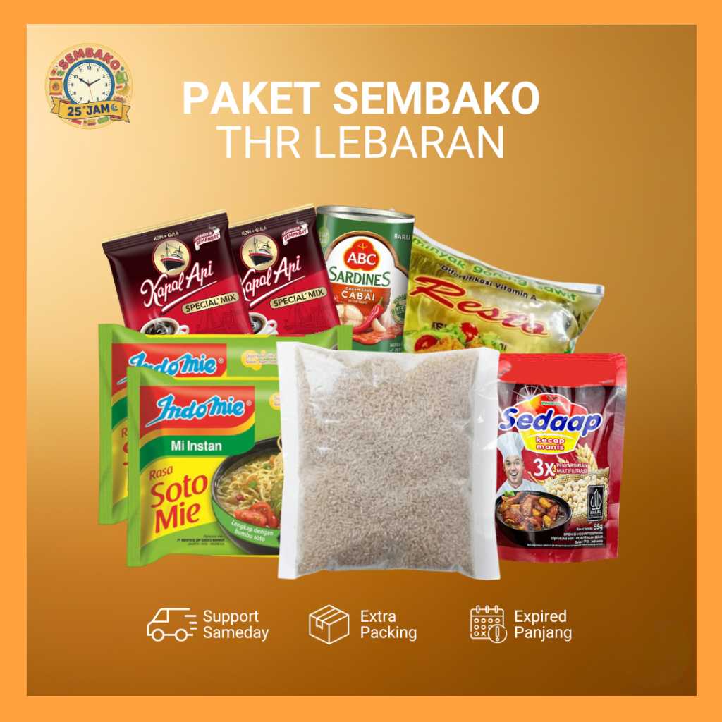 Paket Sembako THR Lebaran Lengkap Hampers Praktis Siap Dibagikan
