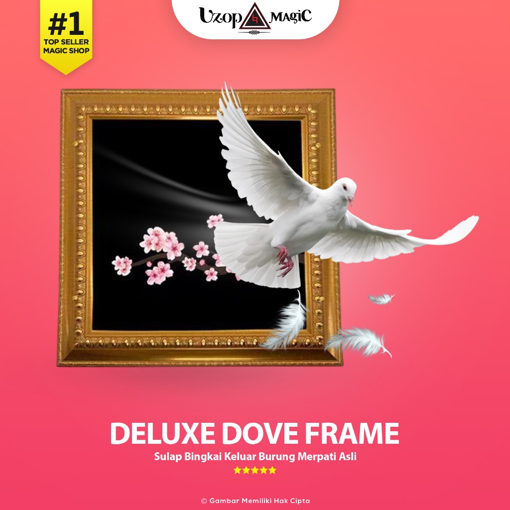 Deluxe Dove Frame Magic - Alat Sulap Bingkai Keluar Burung Merpati - Uzop Magic Shop